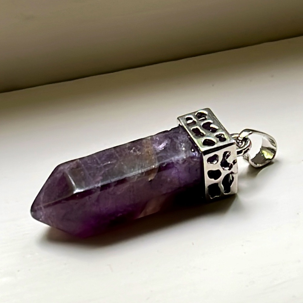 Natural Amethyst Point Pendant